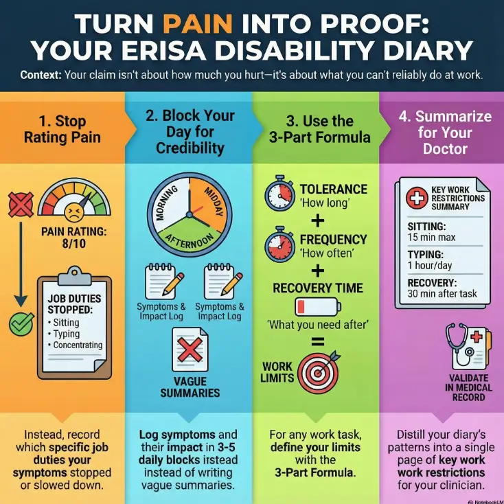 ERISA LTD pain diary