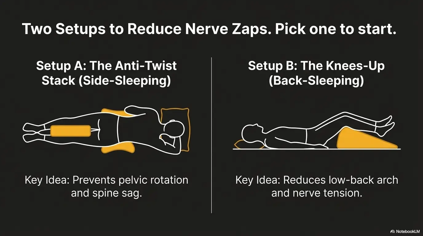 How to Sleep With Sciatica at Night: 2 Pillow Setups That Reduce Nerve Zaps 4 How to Sleep with Sciatica
