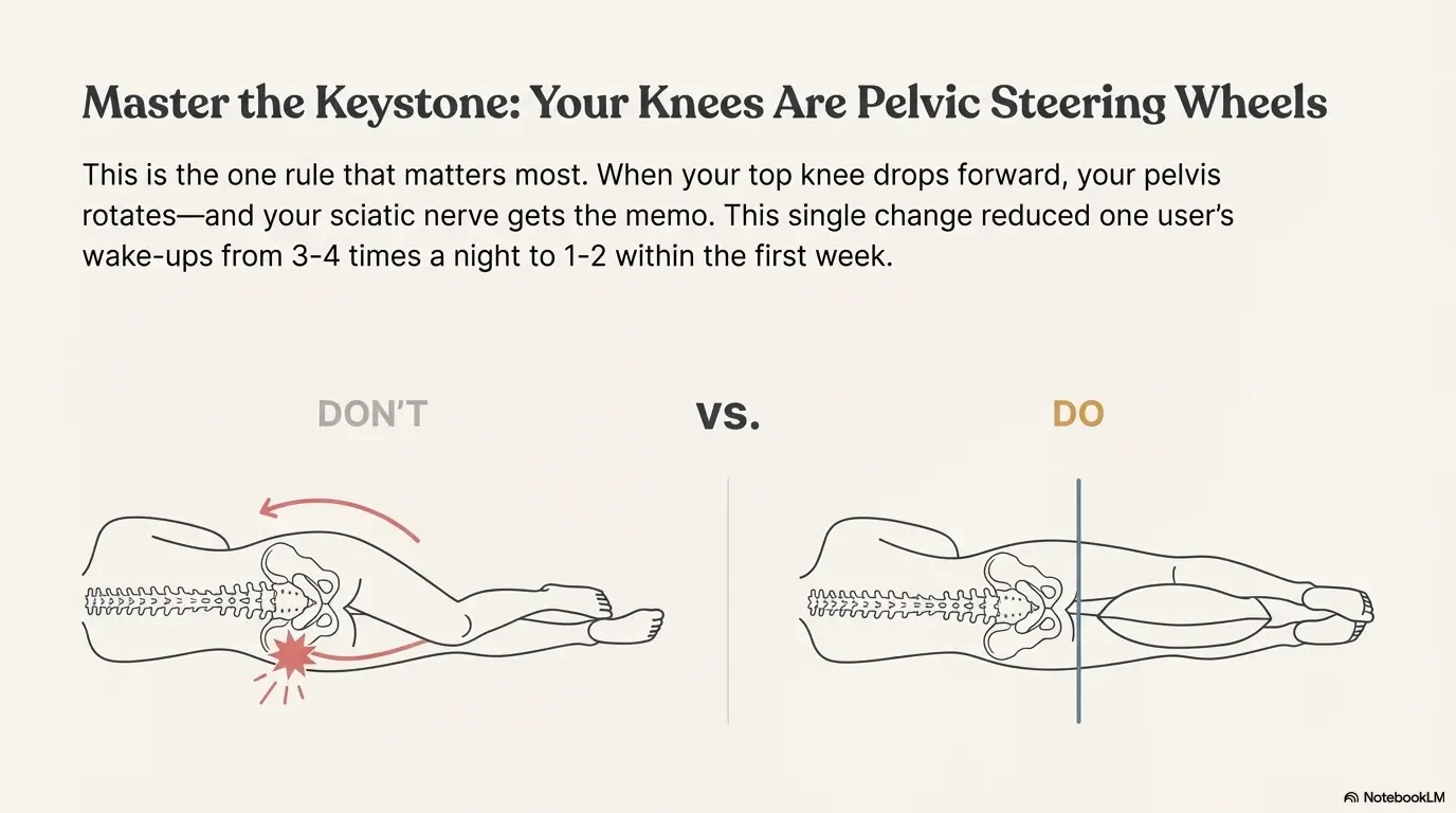 7 Side-Sleeping Fixes for Sciatica at Night (Including the Knee-Pillow Rule) 4 Side Sleeping Sciatica