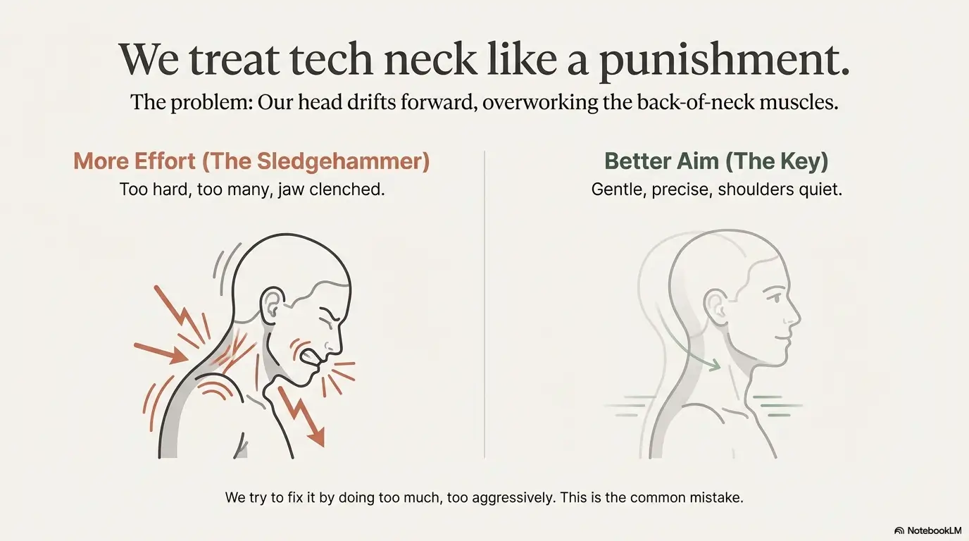 Tech Neck PT: 7-Day Pain-Saving Chin Tuck Checklist 4 Tech Neck PT
