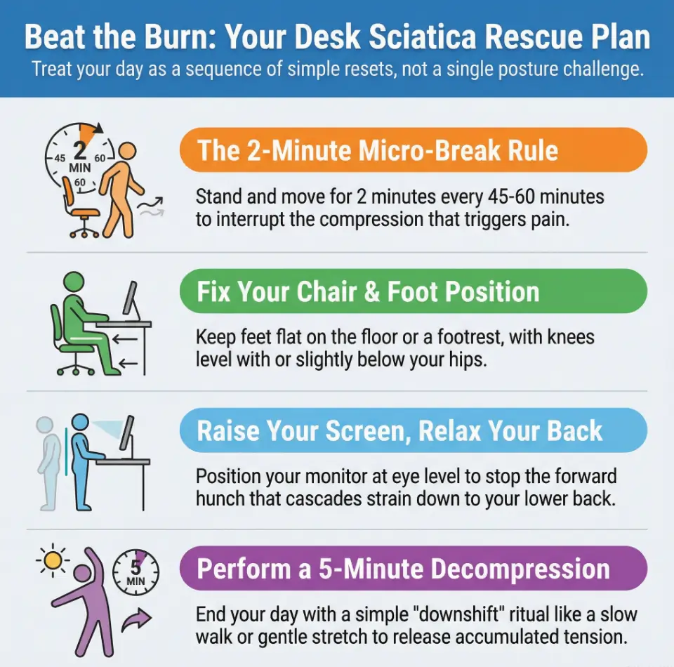 desk job sciatica flare-ups