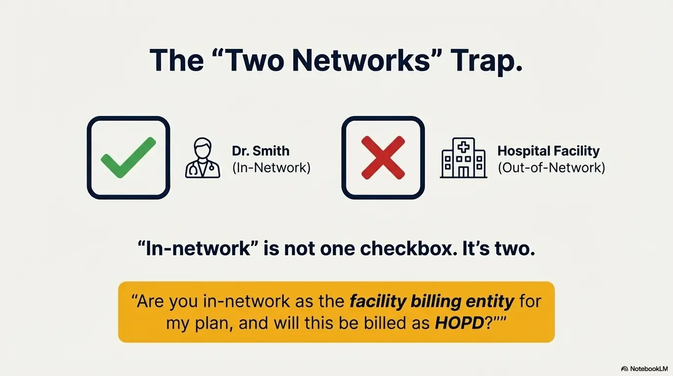 Office vs Hospital Outpatient Pain Clinic: The Facility Fee That Makes Your Injection Cost 2–4× 4 hospital outpatient facility fee