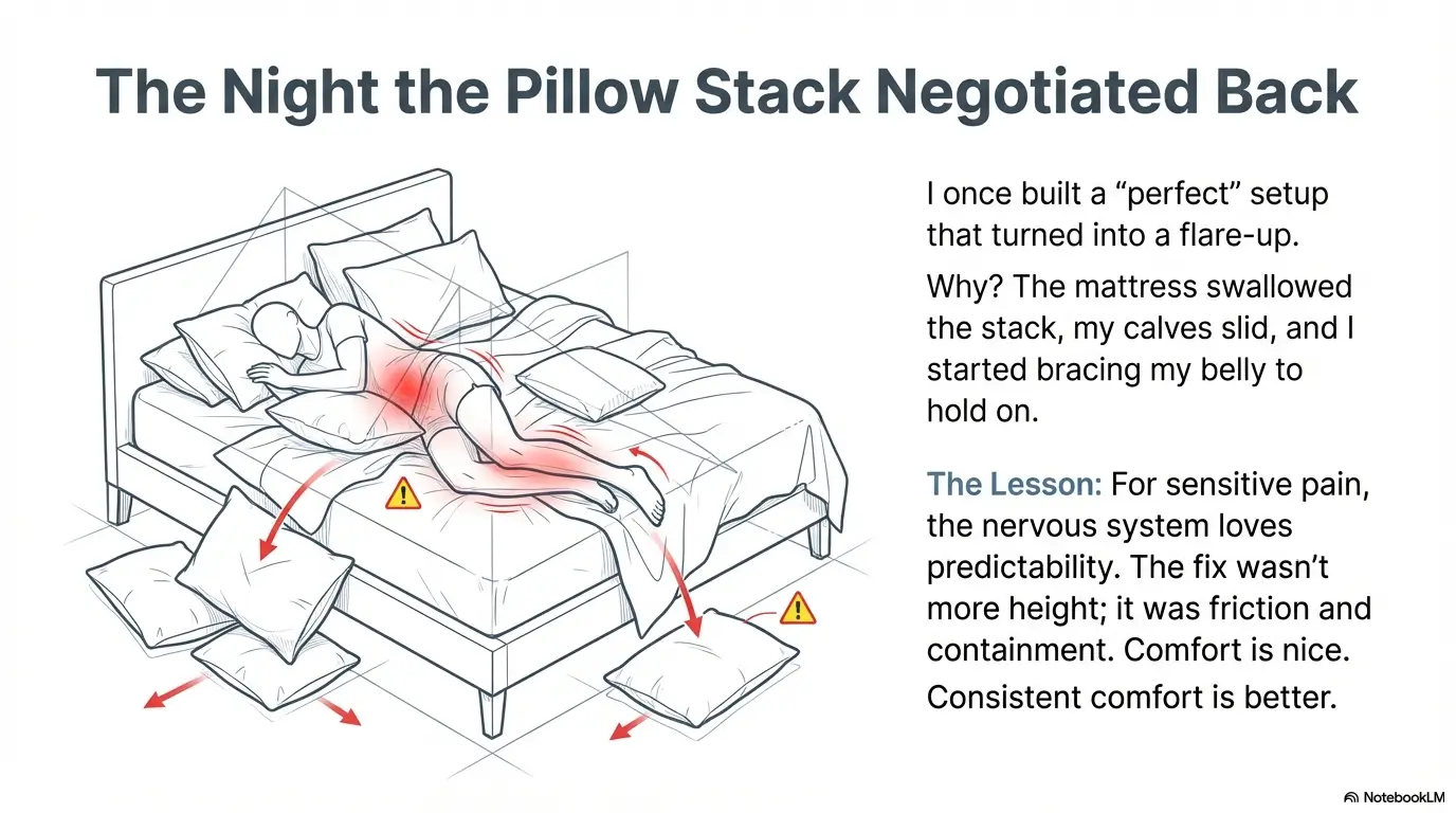 90/90 Position for Sciatica: Exact Pillow Height & Setup (Bed vs Floor) 4 90/90 position for sciatica