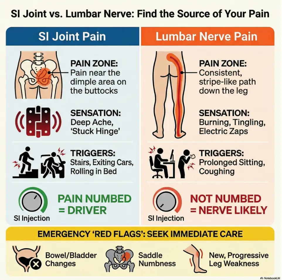 SI joint injection vs lumbar ESI