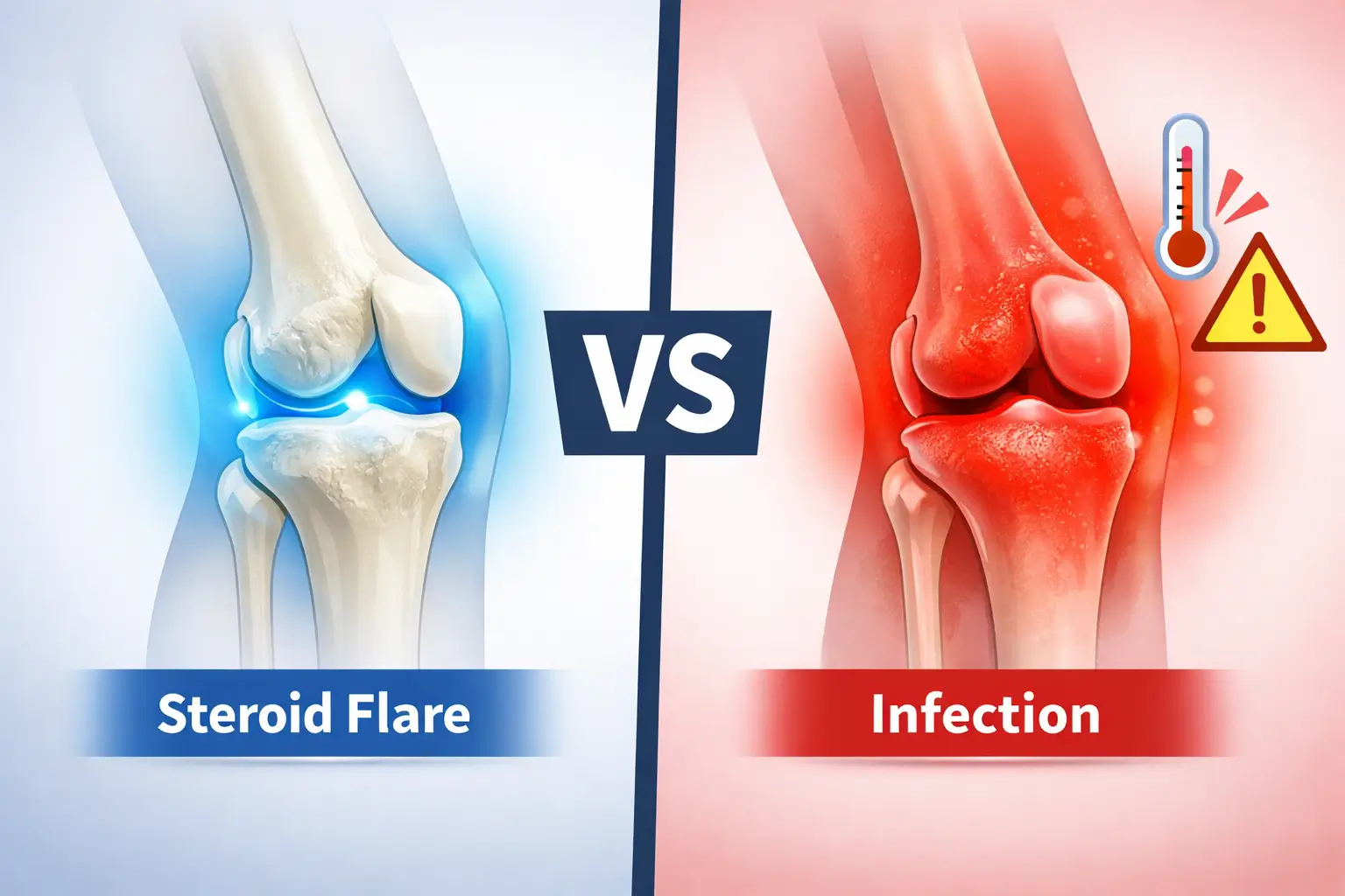 Steroid flare after injection