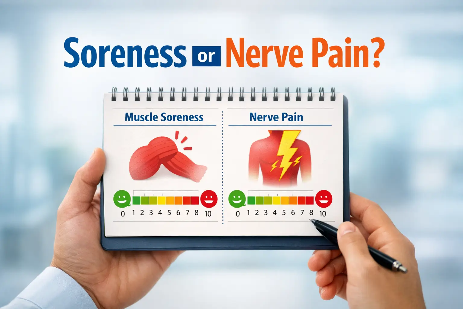 nerve pain vs muscle soreness after physical therapy