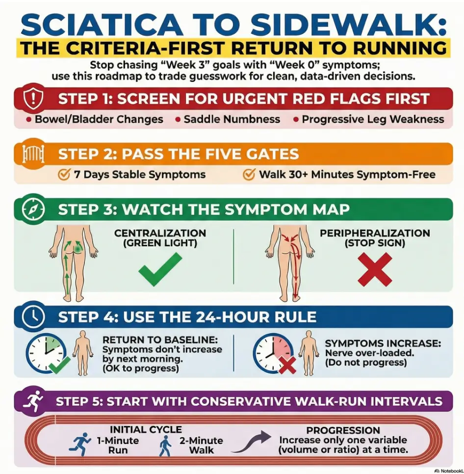 Sciatica and Running: Return-to-Run Criteria That Protect Nerves and Rebuild Confidence 3 running with sciatica