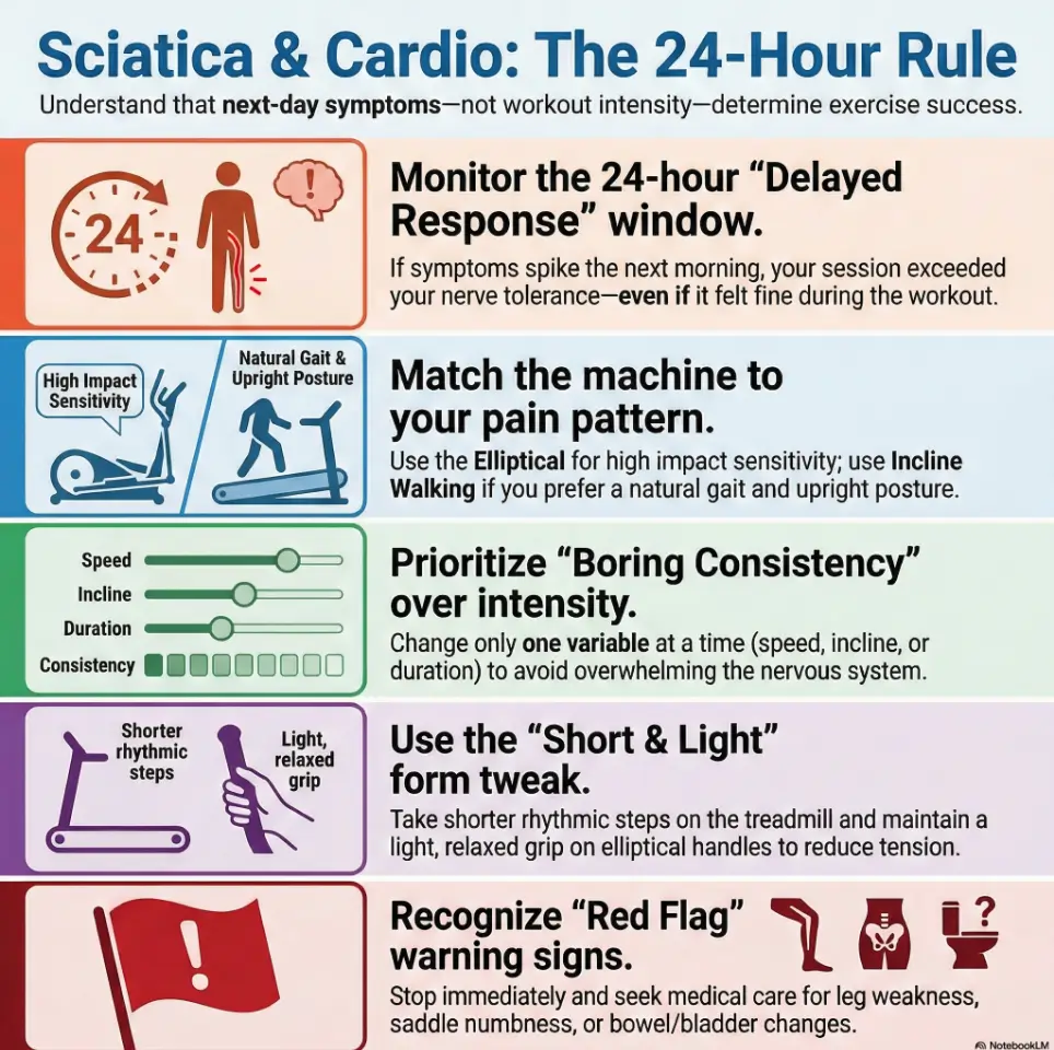 Incline Walking vs Elliptical for Sciatica: Which Triggers Fewer Next-Day Flare-Ups? 3 sciatica treadmill vs elliptical
