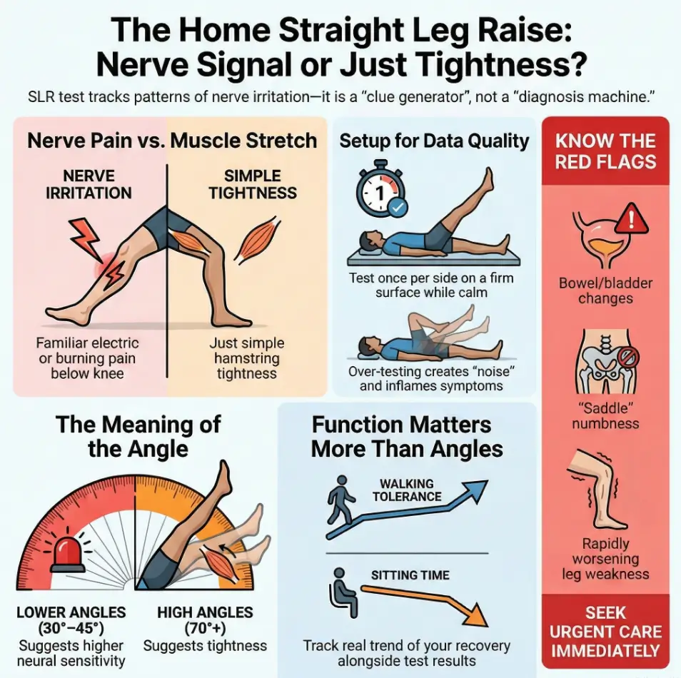 Straight Leg Raise Test at Home: What It Really Suggests (and What It Doesn’t) 3 straight leg raise test at home