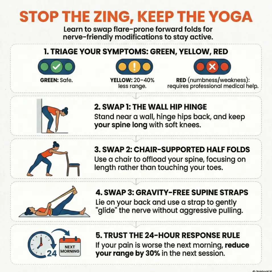 Sciatica After Yoga: Forward Fold Substitutions That Don’t Flare You 3 yoga for sciatica
