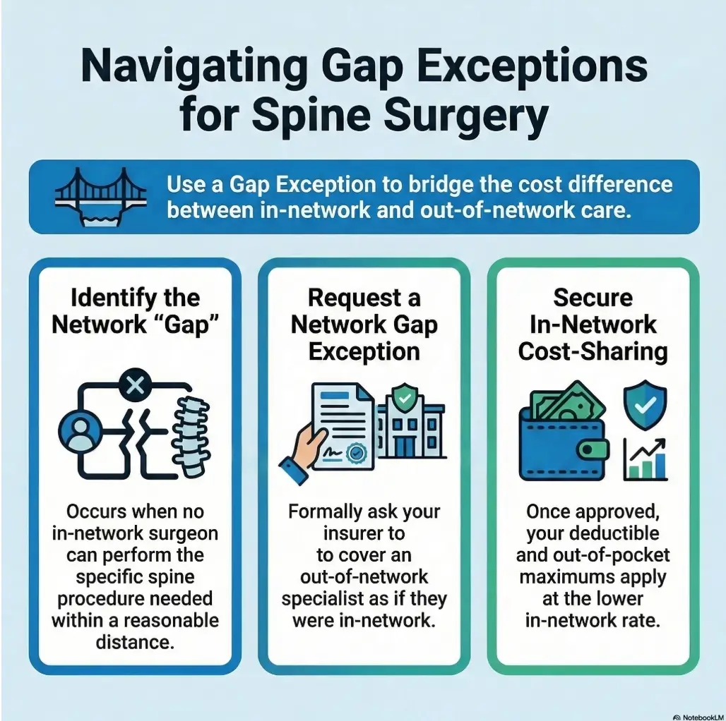 Out-of-Network Spine Surgeon: How to Read a “Gap Exception” Request 3 out of network spine surgeon gap exception