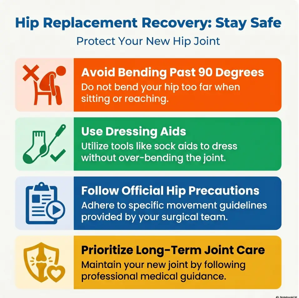 how to put on socks after hip surgery