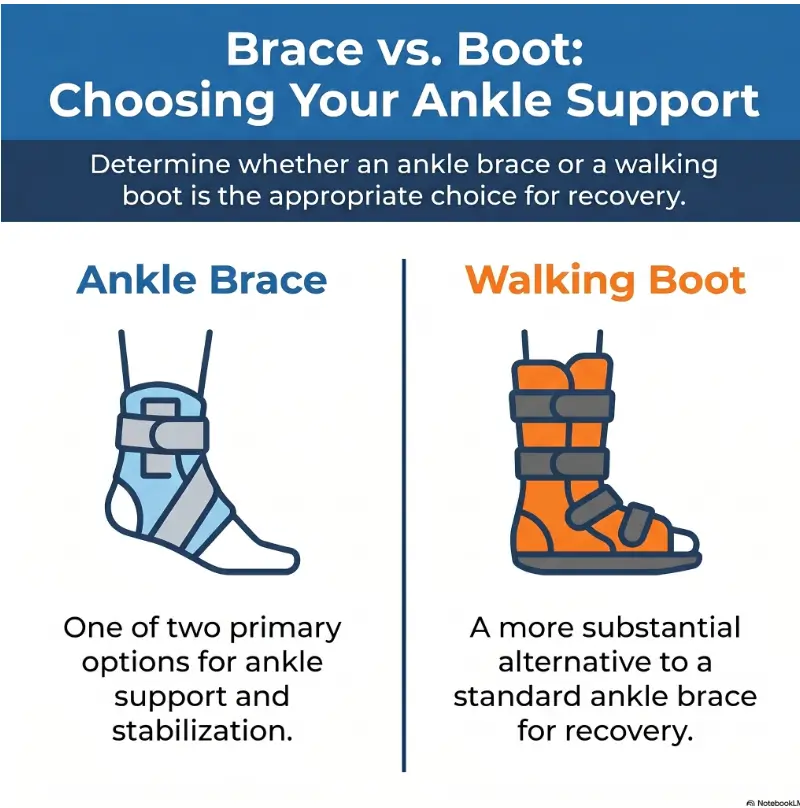 Ankle Brace vs Walking Boot for Daily Tasks: Choose the Safer Support 3 ankle brace vs walking boot