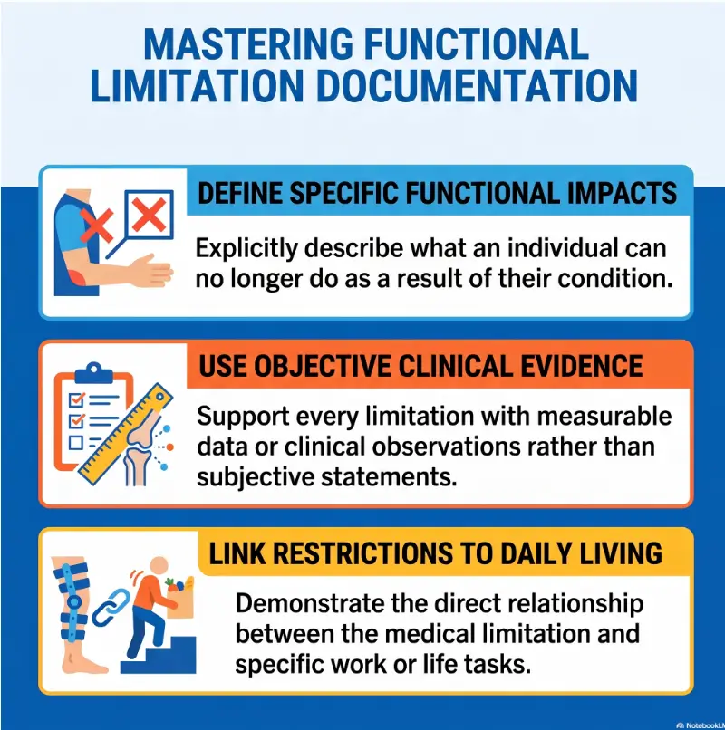 How to Document Stairs, Sitting, Walking, and Sleep Problems 3 Documenting Functional Limitations