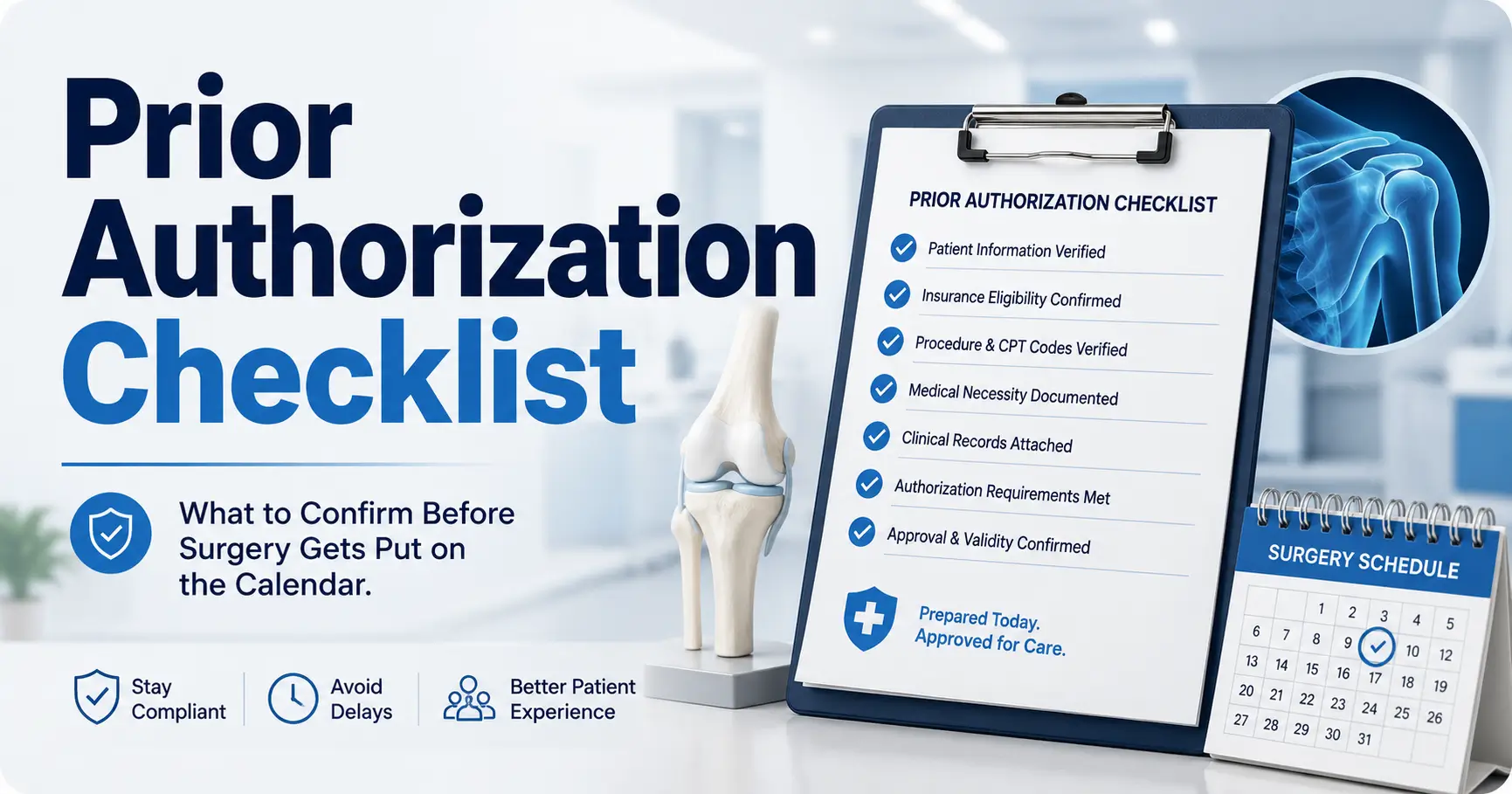 Orthopedic prior authorization checklist