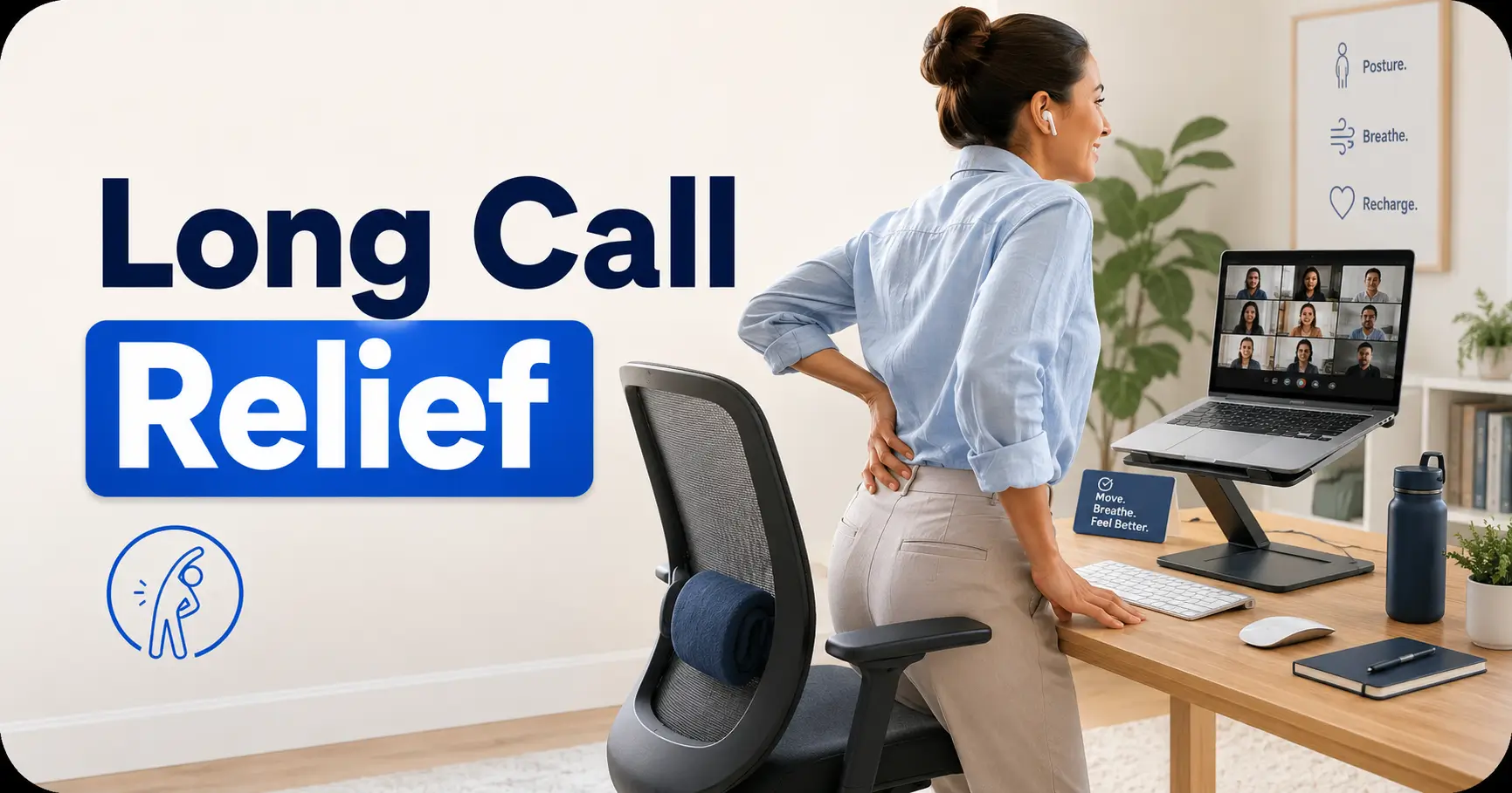 back pain during conference calls