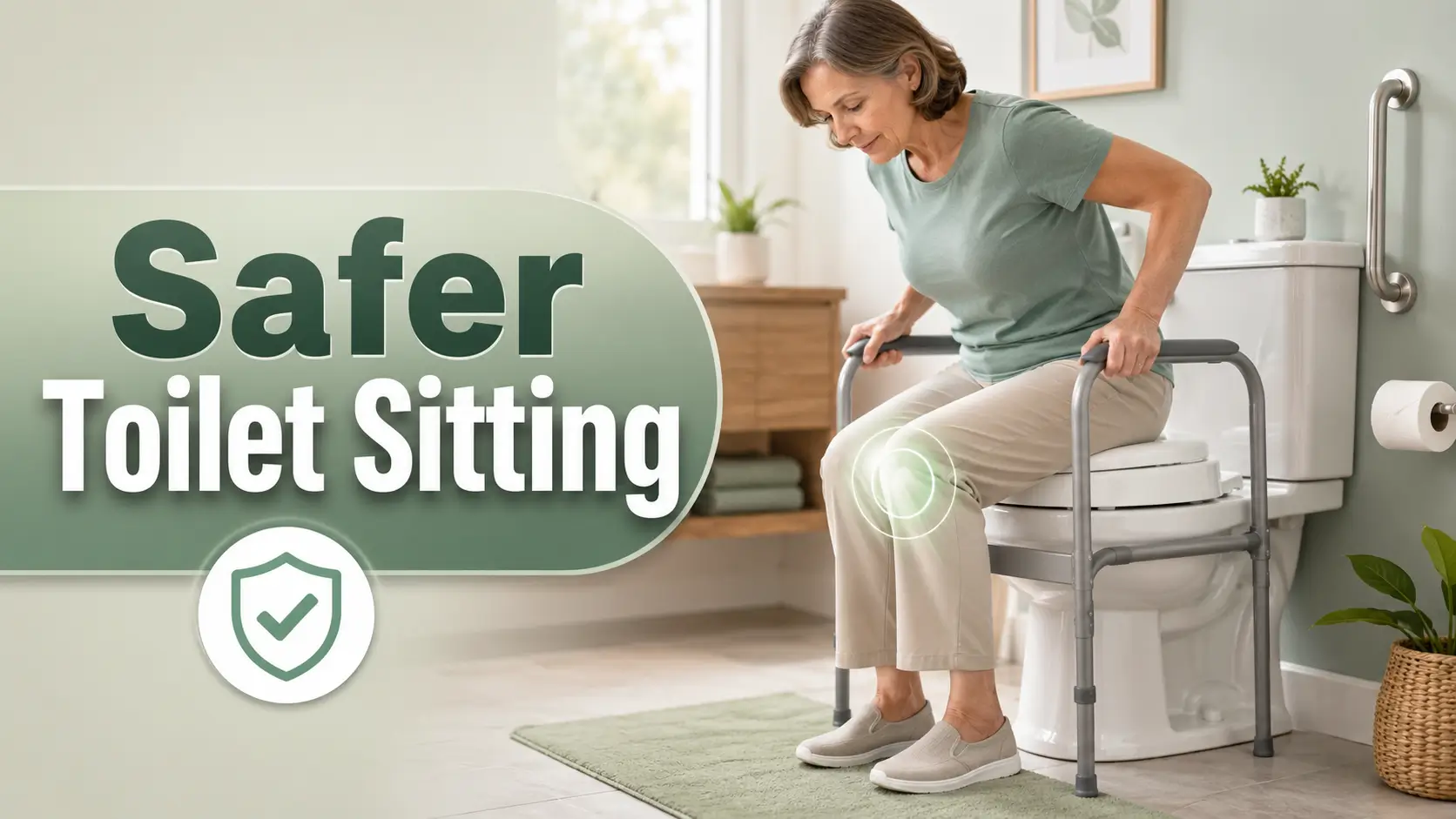 how to sit on a toilet with knee stiffness