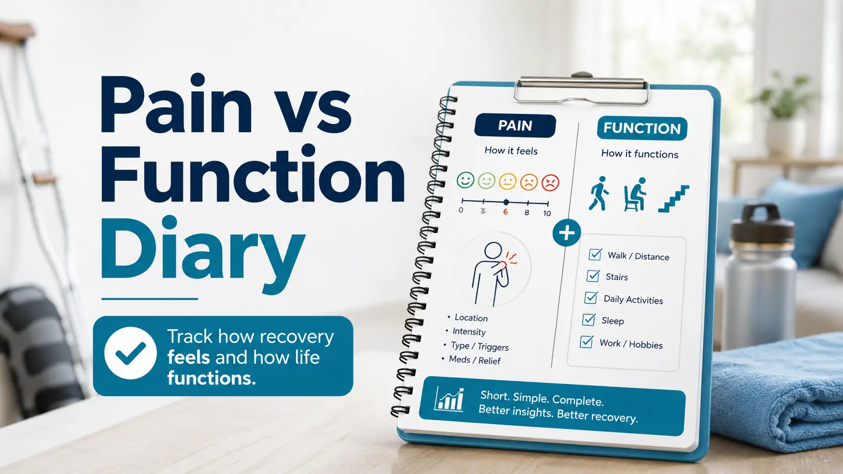 Pain Diary vs Function Diary After Orthopedic Surgery: Which Tracks Recovery Better? 2 pain diary vs function diary