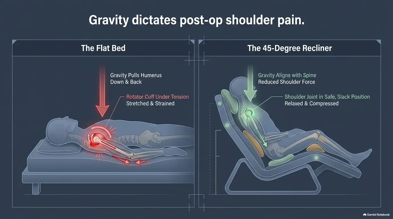 Recliner Placement After Shoulder Surgery: A Safer Setup for the First Nights 4 Shoulder surgery recliner setup